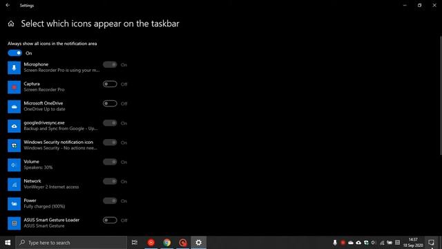 Show Or Hide Icons In The Notification Area In Windows 10 смотреть онлайн