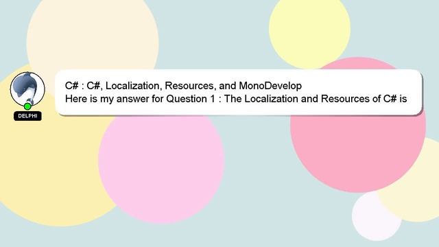 C# : C#, Localization, Resources, and MonoDevelop смотреть онлайн