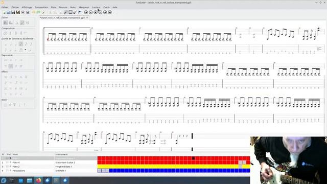 Clutch / Rock'n'Roll Outlaw - played on Fedora 39 with TuxGuitar and Guitarix смотреть онлайн