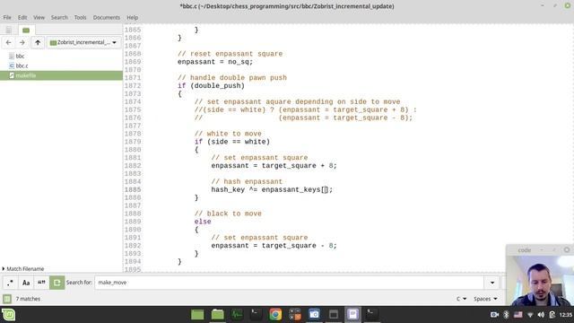 69-Bitboard CHESS ENGINE in C Zobrist HASHING (hash keys incremental updates) смотреть онлайн