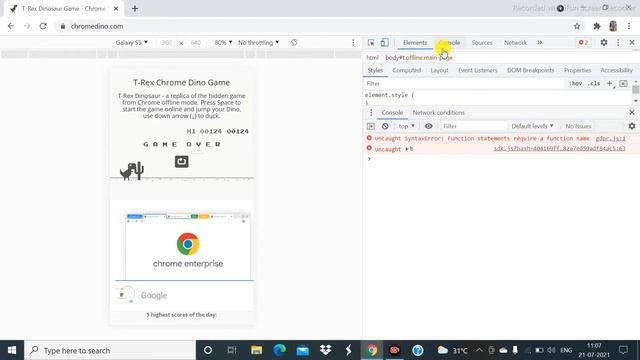 Hack Google Chrome Dino Game For Unlimited Score 🤗! How to High Score in Chrome Dino 🤔🤔 ? смотреть онлайн
