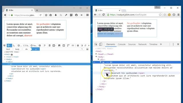 Firefox DevTools correctly highlights fragmented elements смотреть онлайн