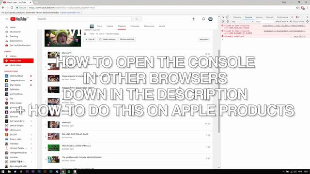 How to Delete all Watch Later Videos on Youtube at once! (Outdated) смотреть онлайн