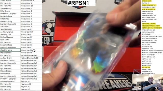 2021-22 Topps Chrome Paris Saint-Germain PSG Team Set, BOX BREAK #RPSN1 (SOCCER BREAKERS FC) MOJO! смотреть онлайн