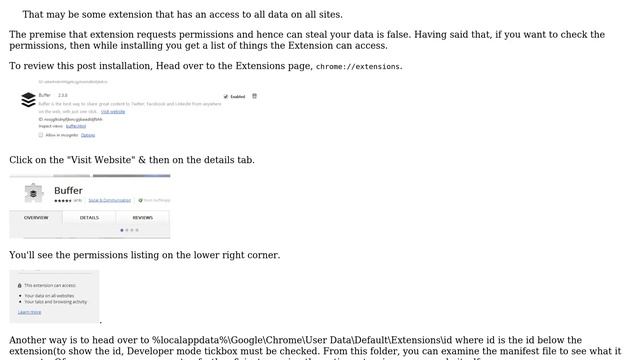 How can I check which data a google chrome extension access? смотреть онлайн