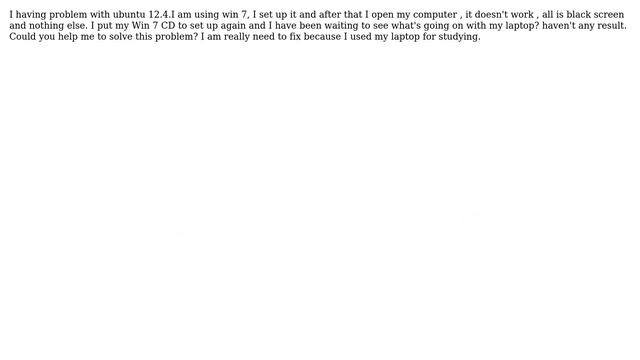 Ubuntu: Black Screen problem after setting ubuntu 12.4 смотреть онлайн
