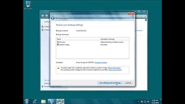 Backup Files in Windows 7 смотреть онлайн