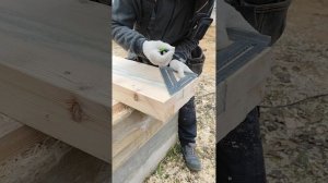 Баня 62м². Сборка и установка столбов и прогонов.