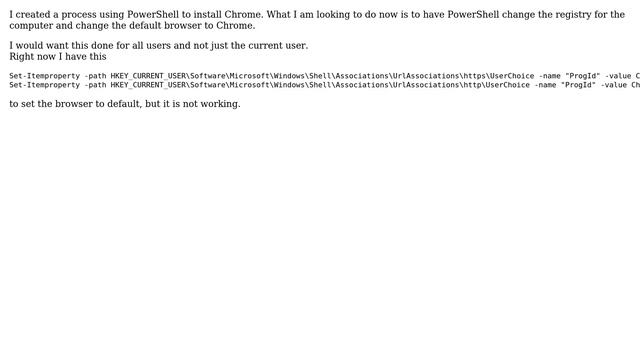 Powershell to set default browser смотреть онлайн