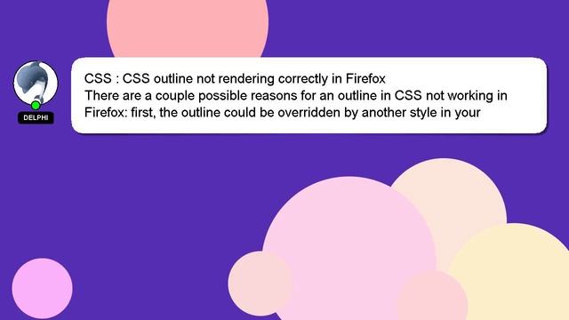 CSS : CSS outline not rendering correctly in Firefox смотреть онлайн