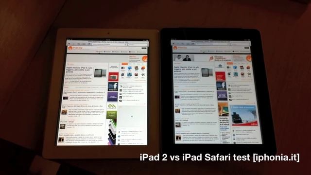 iPad 2 vs iPad Safari test [iphonia.it] смотреть онлайн