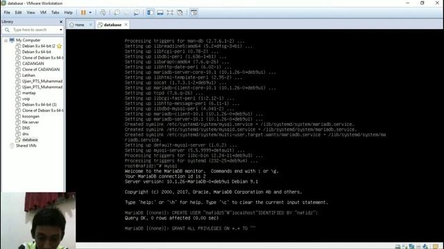 Instalasi dan Konfigurasi Database Server l Debian 9 #8 смотреть онлайн