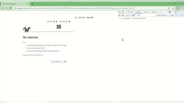 How to hack the chrome dino trex game with simple steps😱😱😁😁#free смотреть онлайн