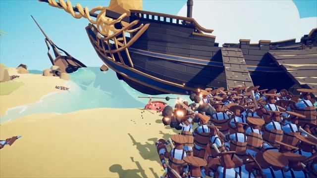 300 Bomb Cannons Test with Brave Leonidas TABS Mod Pirate Update Totally Accurate Battle Simulator смотреть онлайн