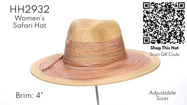 HH2932 - Women's Poly Braid Safari Hat - Brim: 4" | Sun 'N' Sand® смотреть онлайн