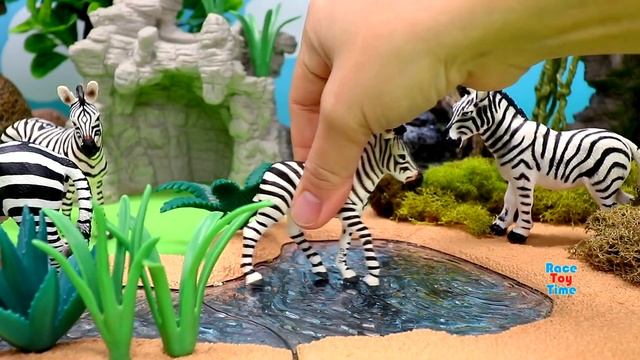 Lots of African Safari Wild Animals Toys Figurines Collection смотреть онлайн