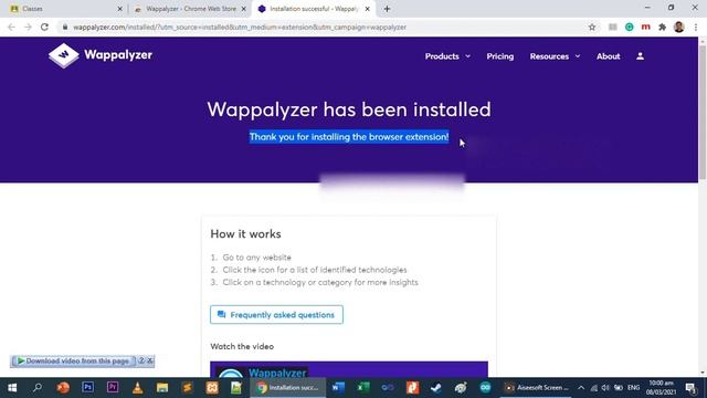 Installing Wappalyzer Chrome Extension | To Know What Websites are Built With смотреть онлайн