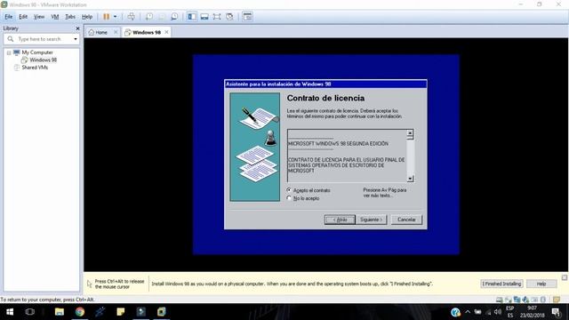 Instalacion de Windows 98 con maquina virtual смотреть онлайн