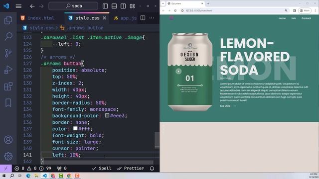 Create Responsive Slider 360 Deg Rotation Effect using HTML CSS & Javascript смотреть онлайн