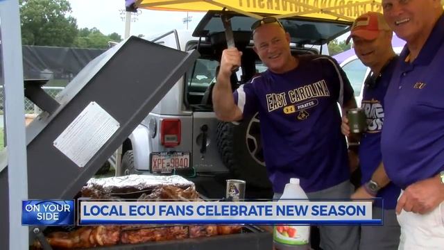 Pirates brave rainy conditions for the first home ECU football game and tailgate смотреть онлайн