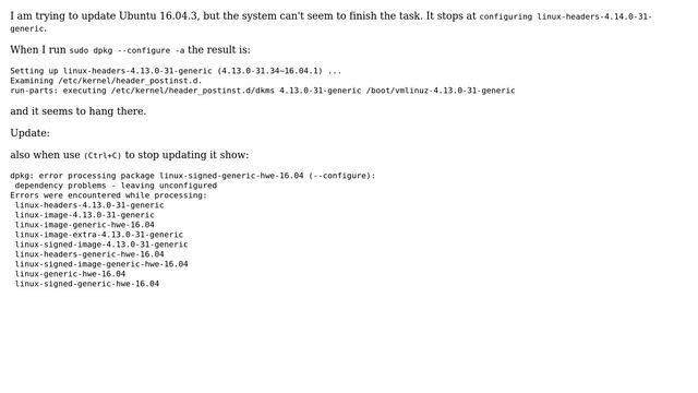 Ubuntu: DPKG stops during configuration of linux headers - can't update or reconfigure смотреть онлайн