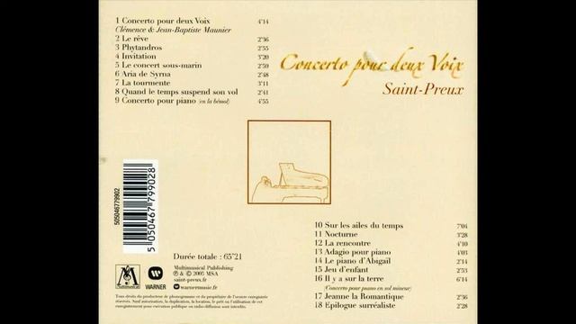 Saint-Preux - Concerto Pour Deux Voix - Quand Le Temps Suspend Son Vol - 2005 смотреть онлайн