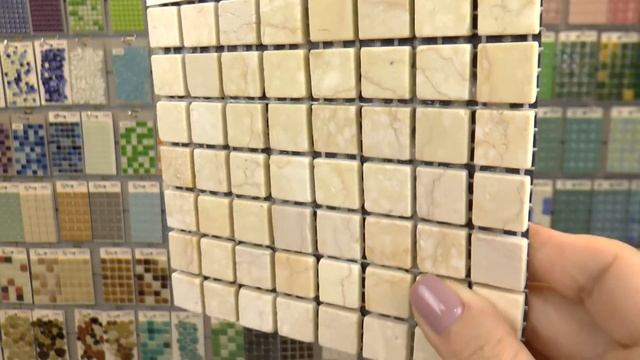 Мозаика из бежевого мрамора Botticino (Боттичино) смотреть онлайн