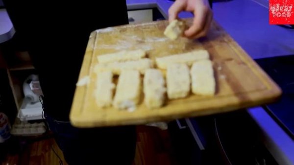 СЫР В ПАНИРОВКЕ САМАЯ ПРОСТАЯ И ВКУСНАЯ ЗАКУСКА К ПИВУ #КЛАССНАЯ_ЕДА / #GREAT_FOOD