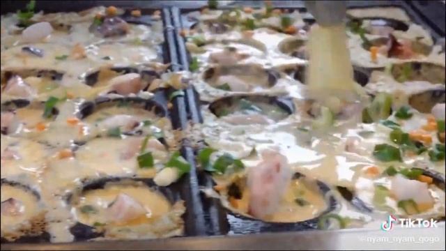 Корейские жареные яица, корейская уличная еда