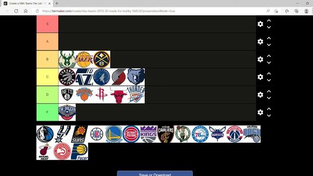 Create a NBA Teams Tier List TierMaker Personal Microsoft Edge 2022 06 17 09 00 31 смотреть онлайн