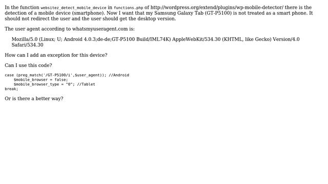 Wordpress: Add exception to WP Mobile Detector смотреть онлайн