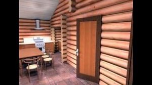 проект одноэтажной бани с парой спален, камином и тремя печами