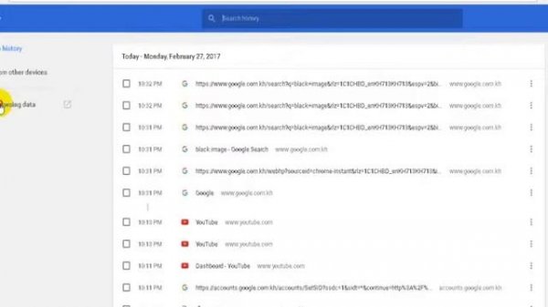 How to clear history in chrome