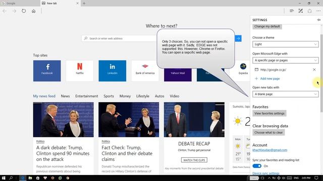 Setting home page and new tab page ( default search engines) in Edge смотреть онлайн