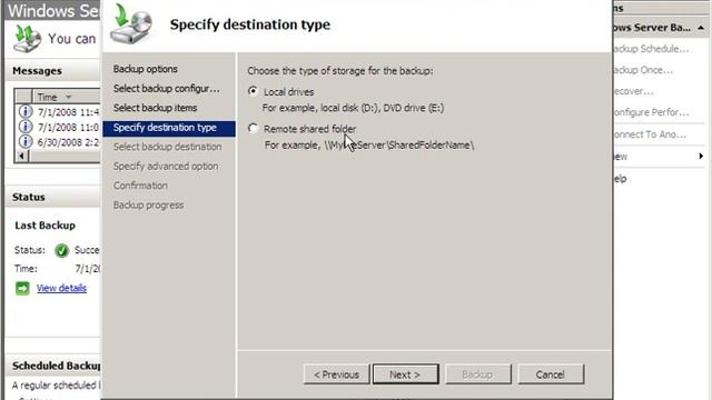 How to Backup to Network Share in Small Business Server 2008 смотреть онлайн