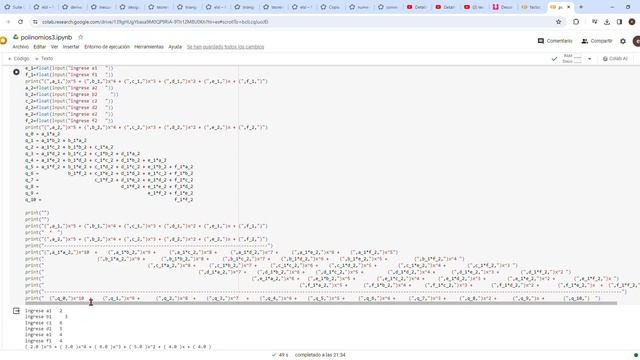 polinomios3 ipynb Colaboratory Google Chrome 2024 02 29 21 29 38 смотреть онлайн