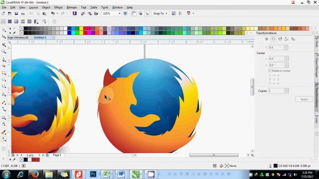 CARA MEMBUAT LOGO MOZILLA " CORELDRAW TUTORIAL #2" смотреть онлайн