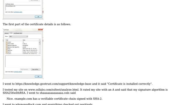 Google Chrome gives "SHA1 for message authentication" with new GeoTrust certificates смотреть онлайн