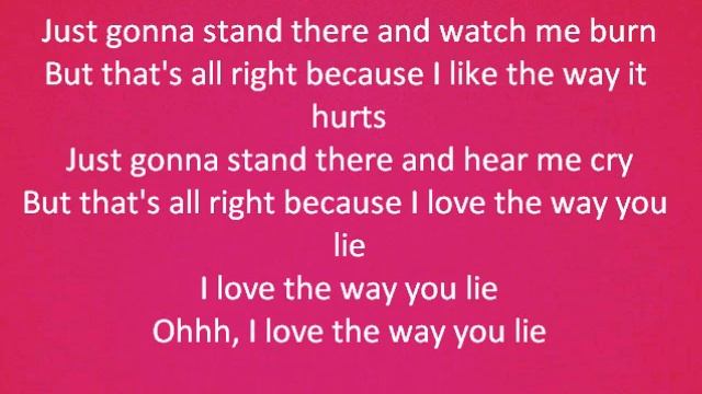 Rihanna ft. Eminem - Love the way you lie Part 2 [LYRICS] смотреть онлайн