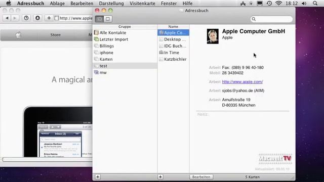 Adressbuch - URL aus Safari übernehmen смотреть онлайн