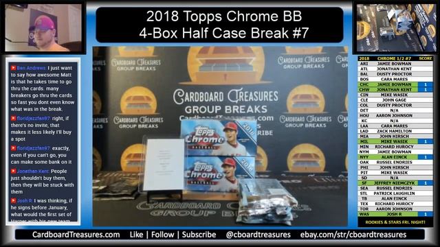 2018 Topps Chrome Baseball Half Case Break #7 смотреть онлайн