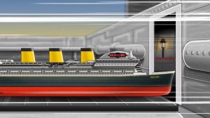 MegaTitanic Black. Red Line