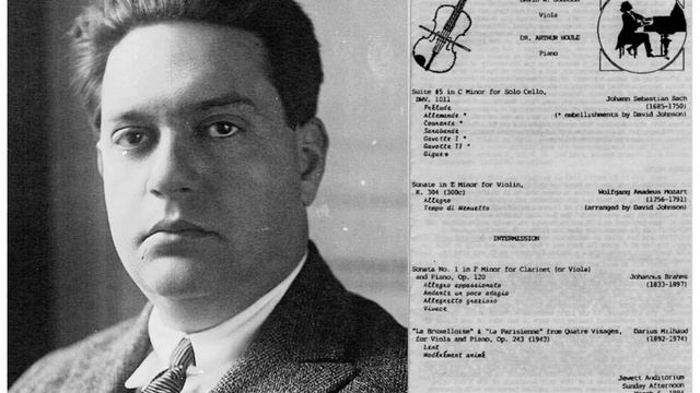 Milhaud: Quatre Visages #3 & 4, Op. 238 (1943) Dave Johnson, viola/Arthur Houle, piano 3/6/94 C of смотреть онлайн