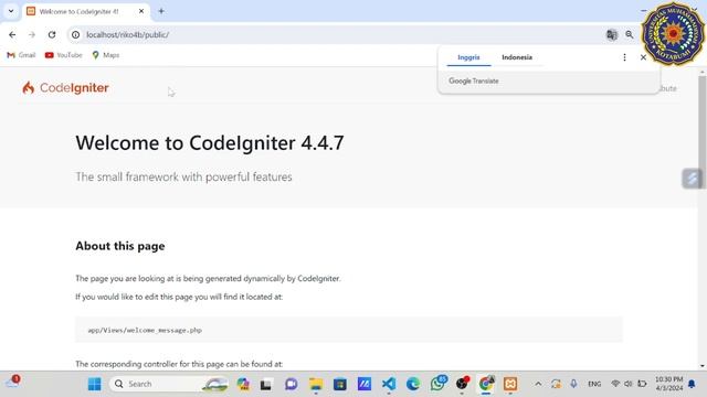 Video Tutorial CodeIgniter4: Instalasi, Konfigurasi, Routing Public URL, dan Halaman Login Bootstra смотреть онлайн