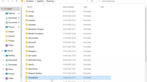 Thunderbird email backup and restore