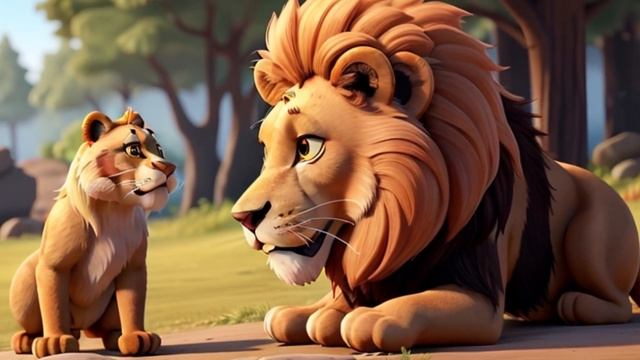 The Brave Bear and the Wise Lion children stories | moral stories for kids | bedtime stories смотреть онлайн