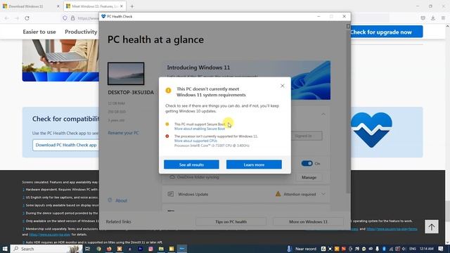 Windows 11 System Requirements | pc health check windows | windows 11 requirements pc health check смотреть онлайн