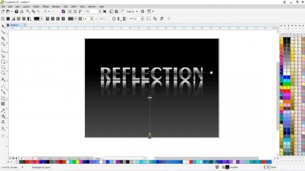Metal Text Reflection Effect In Corel Draw || CorelDraw Tutorials || How To Make a Metal Text Effec