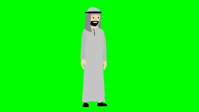 Muslim Man Avatar Green Screen Copyright Free | Chrome Key Background | This footage is FREE For Us смотреть онлайн