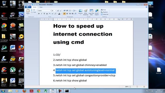 How to speed up internet connection using cmd on Windows 7 and Windows Vista смотреть онлайн